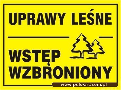 Wstęp wzbroniony - uprawy leśne